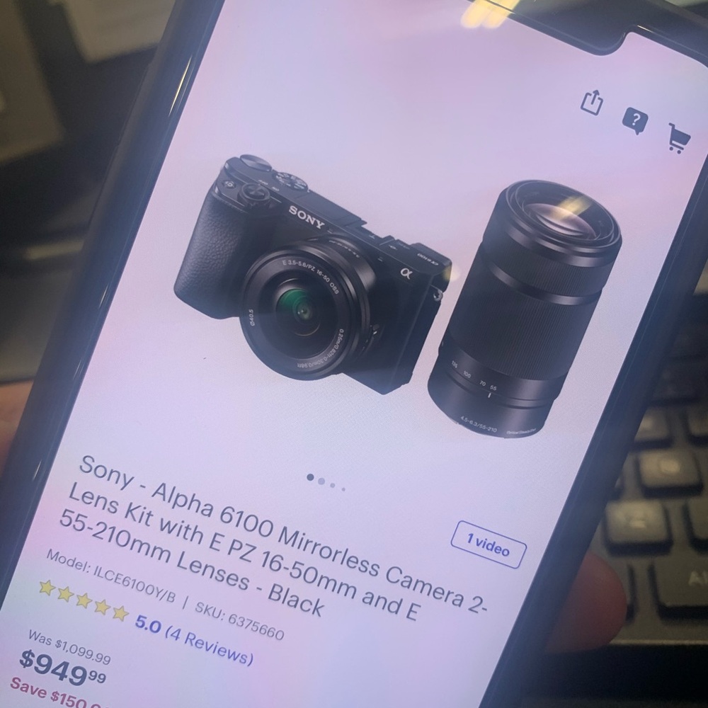 Sony Alpha 6100 Mirrorless Camera Kit - Black
